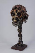 CHOMO, Roger CHOMEAUX, dit (Berlaimont, 1907 - Achères-la-Forêt, 1999)Tête.Sculpture en...