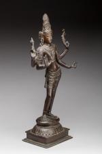 INDE. Statue en bronze figurant Shiva Vinadhara.Haut. 41 cm.Provenance :...