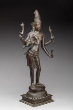 INDE. STATUETTE figurant une Shiva Vinadhara. Haut. 42 cm.Provenance :...