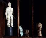 Gérard TIRY, assemblé par. Figurines en terre cuite. 
Haut. Diverses.