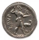 BRUTTIUM  CAULONIA 550-480Apollon Catharsios nu (fondateur mythique de la...