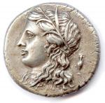 SICILE - SYRACUSE Règne d'Hicétas 287-278Tête de Perséphone à gauche,...