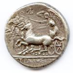 SICILE - SYRACUSE Règne d'Hicétas 287-278Tête de Perséphone à gauche,...