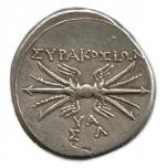 SICILE  SYRACUSE Démocratie 215-212Tête d'Athéna à gauche, coiffée d'un...
