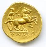 ROYAUME DE MACÉDOINE - PHILIPPE II 359-336Tête laurée d'Apollon. R/....