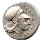 SICILE - SYRACUSE Colonie de CorintheÉpoque de Timoléon 344-317Tête d'Athéna...