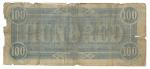 ÉTATS CONFÉDÉRÉS D'AMÉRIQUE. BILLET de 100 dollars, 1864. (en l'état)