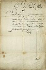 [Louis XV - Militaria - Marine] 7 pièces, 1734 à...