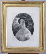 Félix-Henri GIACOMOTTI (1828-1909), d'après.Portrait de femme en buste dans un...