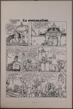 Jean-Marc LELONG (Tours, 1949-2004)."La convocation", août 1988.Encre de chine titrée.1ère...