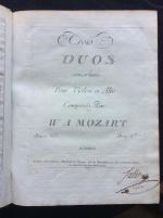 MOZART, W. A. 
  5 volumes in folio. Vélin...