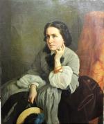 Attribué à Alfred DE DREUX (Paris, 1810 - 1860)
Madame de...