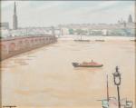 Albert MARQUET (Bordeaux, 1875 - Paris, 1947)"Le pont de Bordeaux".Carton...