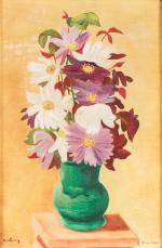 Moïse KISLING (Cracovie, 1891 - Sanary-sur-Mer, 1953)Bouquet de fleurs.Toile signée...