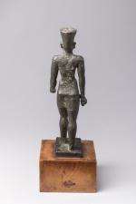 ÉGYPTE. AMON-RÊ, "Roi des Dieux". STATUETTE en bronze. Il est...