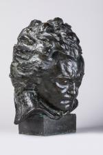 Léon MOURADOFF (Tiflis, 1893 - 1980)Tête de Ludwig van Beethoven.Bronze...