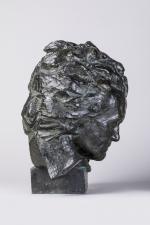 Léon MOURADOFF (Tiflis, 1893 - 1980)Tête de Ludwig van Beethoven.Bronze...