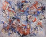 Alexandre ISTRATI (Dorohoï, 1915 - Paris, 1991)"Bleu et Rose", 1980Toile...