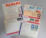 VIETNAM. 1 boîte avec lettres et timbres époque 1950. ...