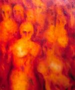 Jacky CRINIÈRE	
La guerre des femmes	
Huile sur toile 	
100 x 81