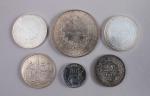 FRANCE. 4 MONNAIES d'ARGENT : 50 francs 1975, 2 pièces...