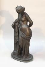 Eugène-Louis LEQUESNE (France, 1815 - 1887) "La Reconnaissance".Bronze signé sur...