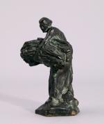 Aimé-Jules DALOU (Paris, 1838 - 1902)La lieuse de fagot.Bronze patiné...