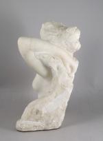 Léon MOURADOFF (Tiflis, 1893 -1980).
Buste de jeune fille.
Marbre blanc signé.

Haut....