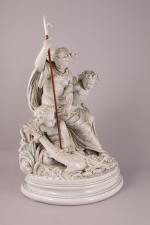 Théodore HÉBERT (1829-1913)Amphitrite.Porcelaine signée et datée 1868 sur la base....