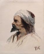 Alexandre Gabriel DECAMPS (Paris 1803 - Fontainebleau 1860)Fumeur de narguilé...