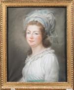 École FRANÇAISE du XIXe, 
suiveur d'Elisabeth VIGÉE-LEBRUN (Paris, 1755-1842)
Portrait de...