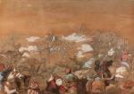 Aimé Nicolas MOROT (1850-1913)La bataille des Pyramides. Esquisse gouachée signée...