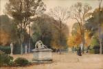 Henri ZUBER (1844-1909)Versailles, vue animée du Galate Mourant à la...