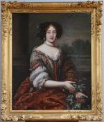 Henri GASCARD (1635-1701), attribué àPortrait de dame tenant une couronne...