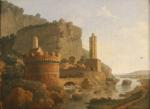 Charles-François NIVARD (1739-1821), attribué àPaysage à  la forteresse et...