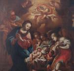 École NAPOLITAINE du XVIIIeLa Nativité - L'Adoration des Mages.Deux toiles...