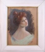 N. BEDONY (début du XXe)Portrait de femme.Pastel signé et daté...