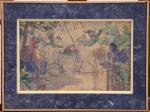 Maurice CHABAS (1862 - 1947)Paire de scènes champêtres.Deux aquarelles signées...