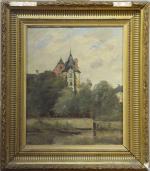 Paul-Désiré TROUILLEBERT (Paris, 1829 - 1900)Le château de Romorantin, actuelle...