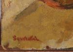 Jean SOUVERBIE (1891-1981) ?Nature morte au pichet.Panneau d'isorel signé en...