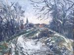 Jean CHAPIN (1896-1994)Village en hiver.Toile signée en bas à gauche.Haut....