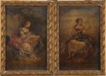 Alexandre Évariste FRAGONARD (1780-1850), d'après 
Portrait de dame.
Deux reproductions.

Haut. 21,5...