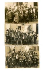 [BERRY] Indre : 5 cartes photos de groupes de conscrits...