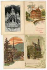 [PARIS] 105 cartes postales anciennes, cpsm et qqs chromos, expositions...