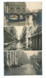 [PARIS] 34 cartes postales anciennes, inondations de 1910, rues, animations,...