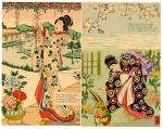 [JAPON - ART NOUVEAU] Série complète de 10 cartes postales...