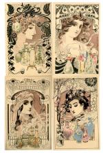 [ART NOUVEAU - ILLUSTRATEURS] 51 cartes postales artistiques, non circulées...