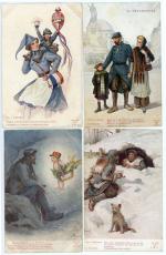 [ILLUSTRATEUR] 13 cartes postales illustrées par Serge de SOLOMKO (russe),...