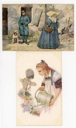 [ILLUSTRATEUR] 13 cartes postales illustrées par Serge de SOLOMKO (russe),...