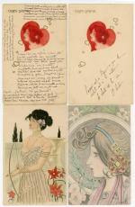 [ILLUSTRATEUR] 14 cartes postales illustrées par Raphaël KIRCHNER. Non signées....